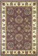 KAS Cambridge 7341 Plum Ivory Floral Mahal Area Rug Cheap