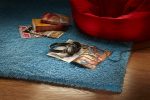 KAS Bliss 1577 Highlighter Blue Shag Area Rug For Cheap