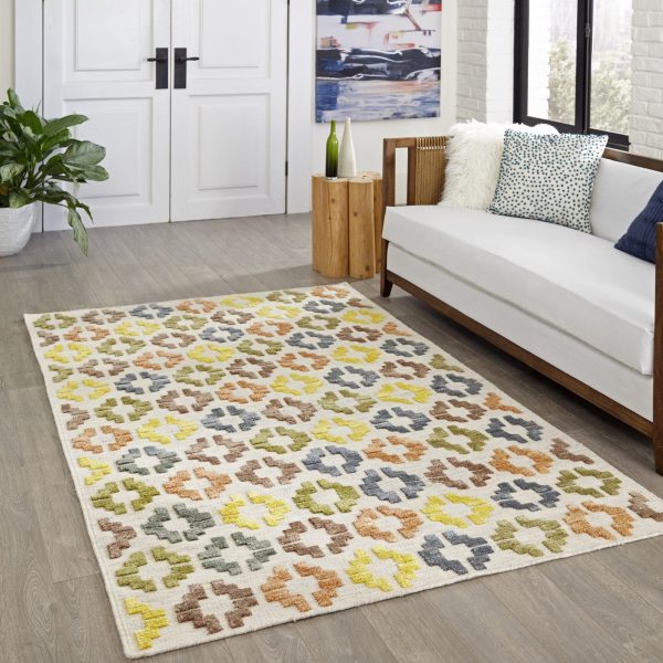 Momeni Boho BO-05 Ivory Area Rug For Sale