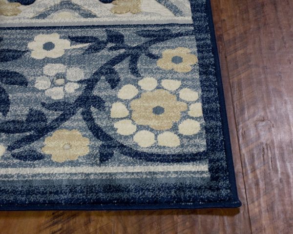 KAS Anna 8723 Ivory Blue Serafina Area Rug Online now