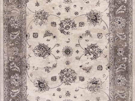 KAS Home Vintage 1305 Grey Slate Mahal Area Rug by Bob Mackie Hot on Sale