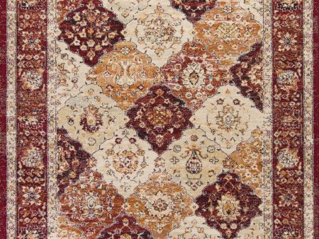 KAS Home Vintage 1313 Garnet Treasures Area Rug by Bob Mackie Hot on Sale