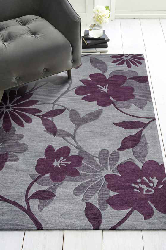 KAS Bali 2861 Grey Plum Elegance Area Rug Fashion