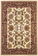 KAS Cambridge 7303 Ivory Red Kashan Area Rug For Sale