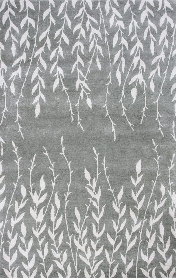 KAS Home 1005 Silver Tranquility Area Rug by Bob Mackie Online now