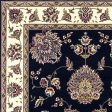 KAS Cambridge 7339 Black Ivory Floral Mahal Area Rug Online Hot Sale