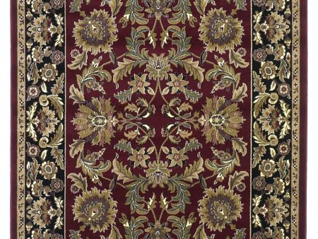 KAS Cambridge 7301 Red Black Kashan Area Rug Online Sale