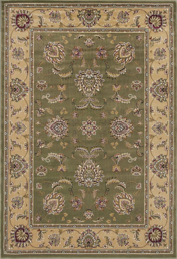 KAS Cambridge 7343 Sage Beige Bijar Area Rug For Sale