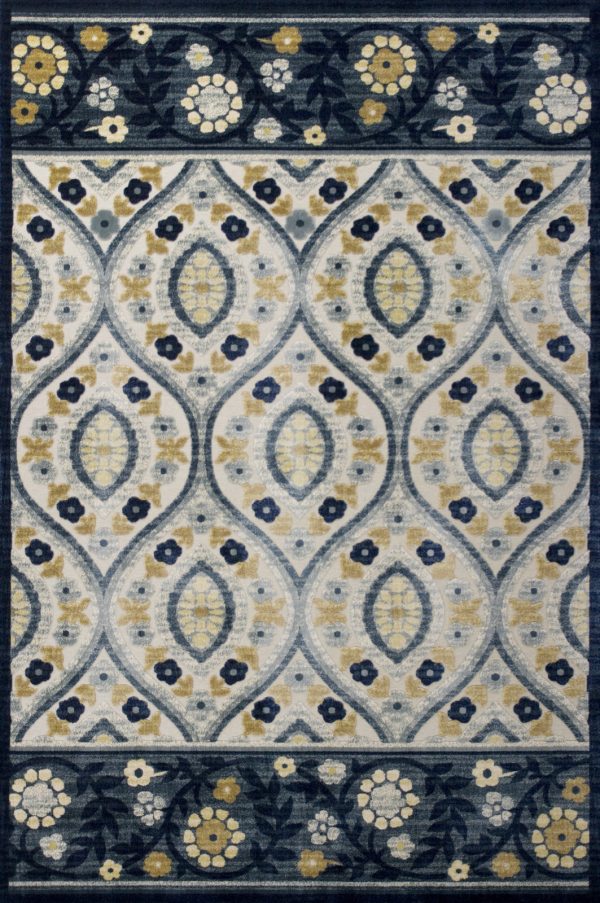 KAS Anna 8723 Ivory Blue Serafina Area Rug Online now