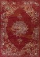 KAS Home Vintage 1300 Burnt Red Medallia Area Rug by Bob Mackie Online Sale