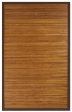 JazzyFloors Bamboo 0031 Contemporary Chocolate Area Rug For Discount