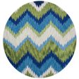 KAS Anise 2420 Blue Green Chevron Area Rug Online