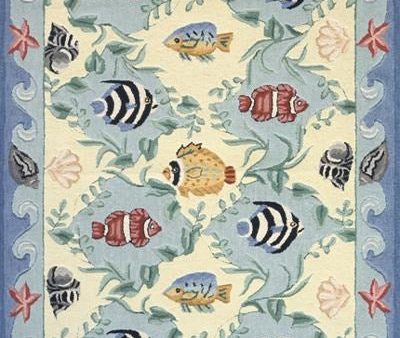 Momeni Coastal CC-01 Blue Area Rug For Sale