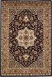 KAS Cambridge 7327 Black Beige Kashan Medallion Area Rug Online Sale