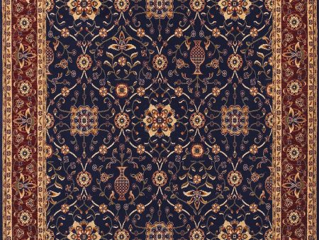 Couristan Anatolia All Over Vase Navy Red Area Rug Sale