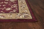 KAS Cambridge 7337 Red Beige Floral Delight Area Rug For Discount