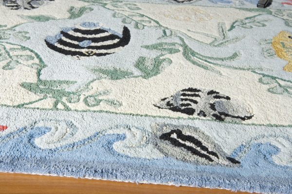 Momeni Coastal CC-01 Blue Area Rug For Sale