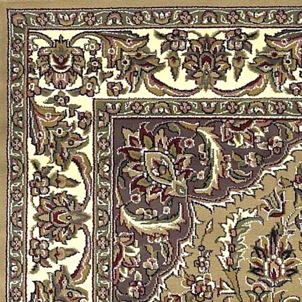 KAS Cambridge 7328 Beige Ivory Kashan Medallion Area Rug Sale