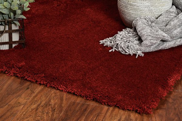 KAS Bliss 1564 Red Shag Area Rug Supply