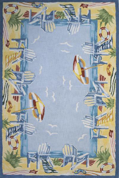 Momeni Coastal CC-03 Light Blue Area Rug Online now