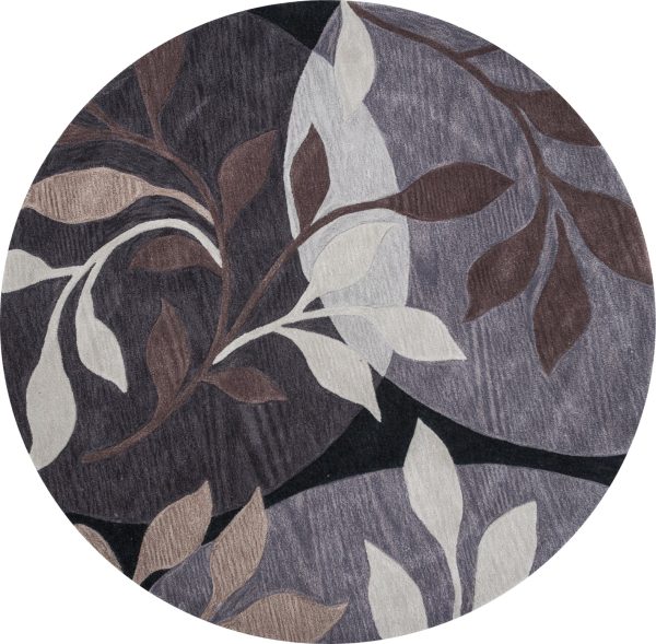 KAS Bali 2807 Plum Black Mosaic Area Rug For Discount