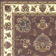 KAS Cambridge 7341 Plum Ivory Floral Mahal Area Rug Cheap