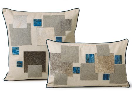 Auskin Luxury Skins Cushion Cow Mosaic Blue Online Sale