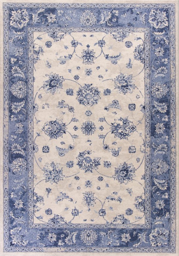 KAS Home Vintage 1307 Grey Sky Blue Mahal Area Rug by Bob Mackie Cheap