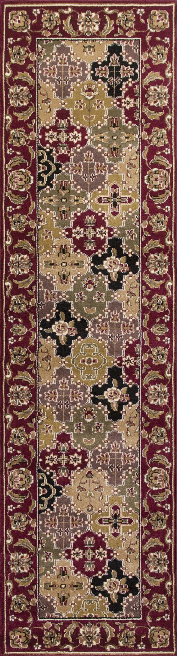 KAS Cambridge 7325 Red Kashan Panel Area Rug on Sale