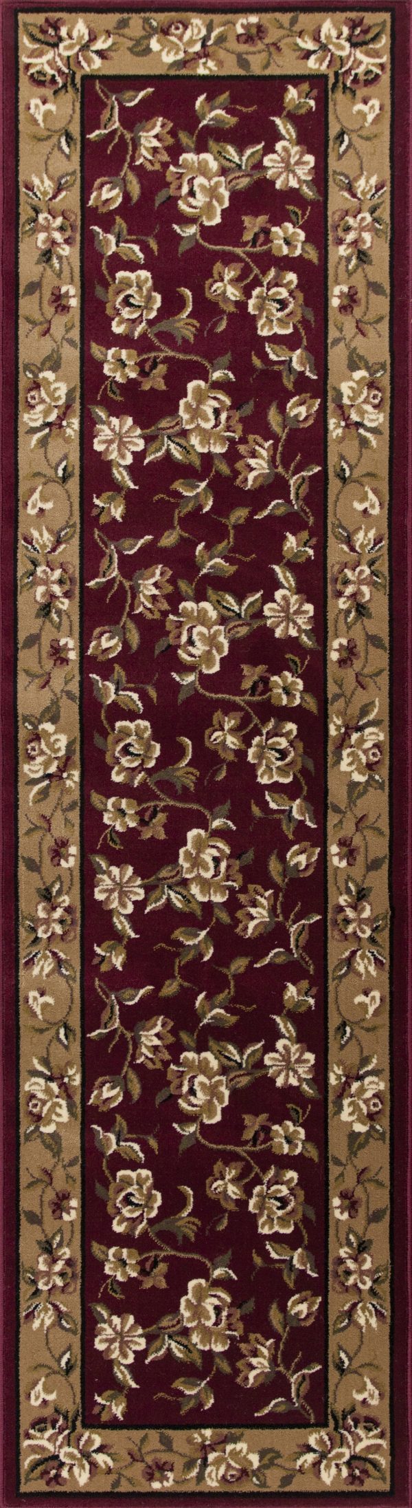 KAS Cambridge 7337 Red Beige Floral Delight Area Rug For Discount