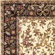 KAS Cambridge 7310 Ivory Black Floral Ribbons Area Rug Hot on Sale