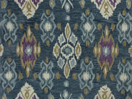 KAS Anise 2412 Blue Allover Ikat Area Rug on Sale