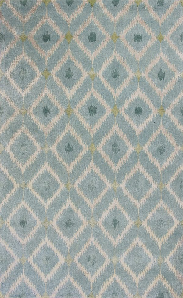 KAS Home 1018 Ice Blue Mirage Area Rug by Bob Mackie Online Hot Sale