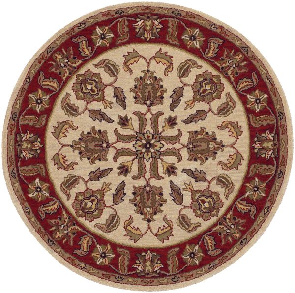 LR Resources Shapes 10561 Ivory Red Area Rug Supply