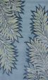 KAS Home 1002 Ice Blue Folia Area Rug by Bob Mackie on Sale