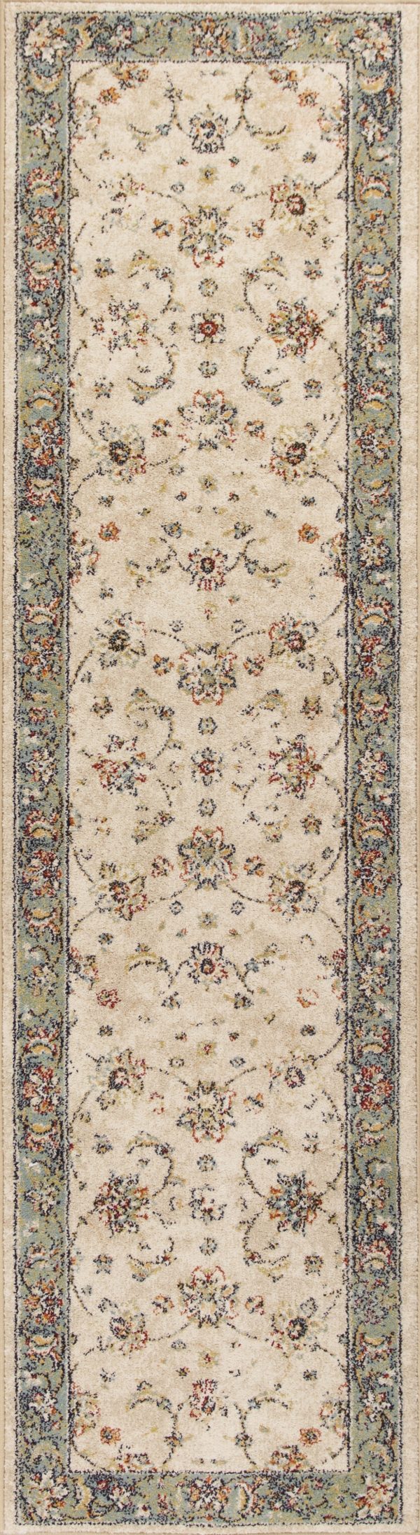 KAS Home Vintage 1304 Sand Seafoam Mahal Area Rug by Bob Mackie Online now