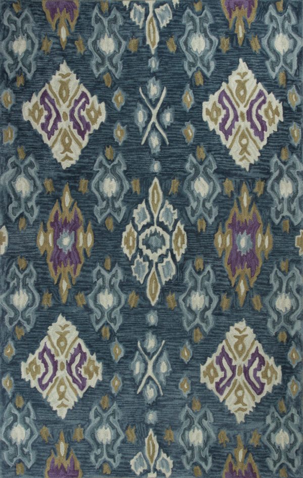 KAS Anise 2412 Blue Allover Ikat Area Rug on Sale