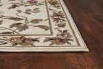 KAS Cambridge 7331 Ivory Floral Vine Area Rug For Cheap