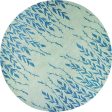 KAS Home 1004 Ivory Tranquility Area Rug by Bob Mackie Online Sale