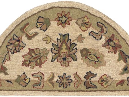 LR Resources Shapes 10579 Ivory Light Green Area Rug For Sale