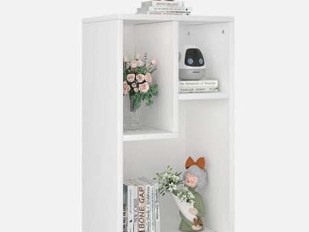 Roll over image to zoom in       VIDEO  VECELO 3-Cube Open Bookcase, Small Bookshelf with Height Difference Shelves for Most Books Sale