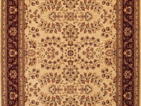 Couristan Anatolia Antique Herati Cream Red Area Rug For Sale