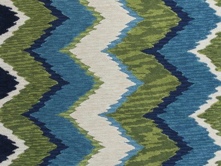 KAS Anise 2420 Blue Green Chevron Area Rug Online