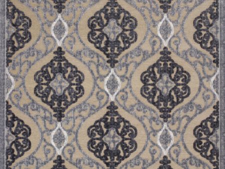 KAS Anna 8724 Sand Grey Medallia Area Rug Fashion