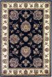 KAS Cambridge 7339 Black Ivory Floral Mahal Area Rug Online Hot Sale