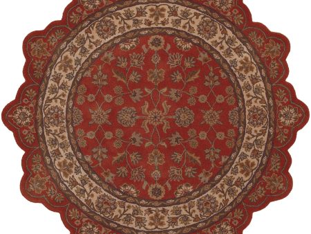 LR Resources Shapes 50001 Brick Ivory Area Rug Fashion