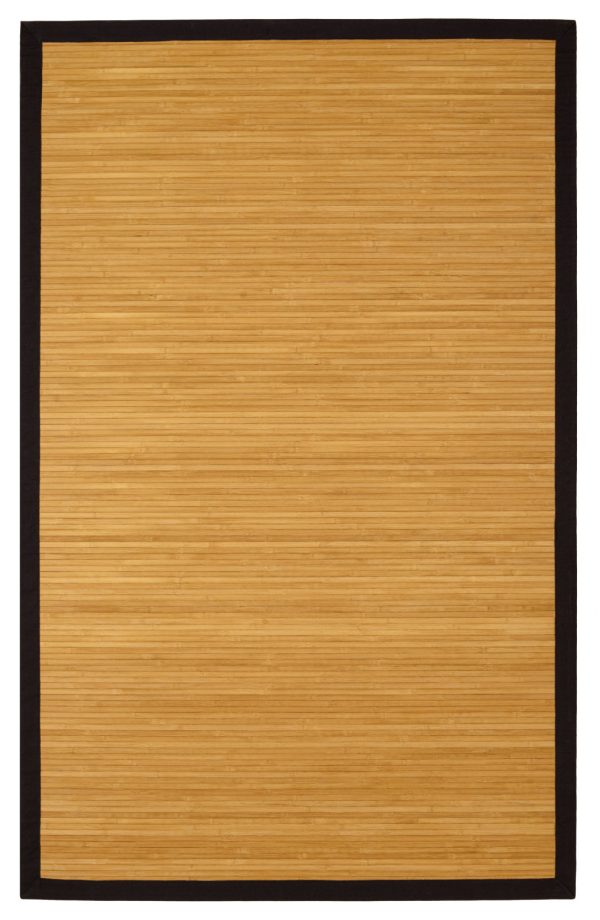 JazzyFloors Bamboo 0036 Contemporary Natural Area Rug For Cheap