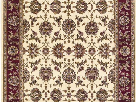 KAS Cambridge 7312 Ivory Red Kashan Area Rug Discount