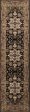 KAS Cambridge 7327 Black Beige Kashan Medallion Area Rug Online Sale