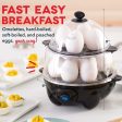 Deluxe Rapid Egg Cooker Electric for Hard Boiled, Poached, Scrambled, Omelets, Steamed Vegetables, Seafood, Dumplings & More, 12 Capacity, with Auto Shut off Feature, Black Discount